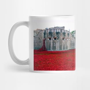 Tower of London Red Poppy Poppies UK Mug